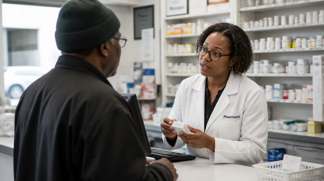 At the pharmacy